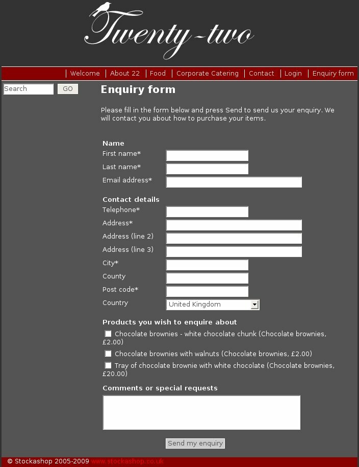 Enquiry form